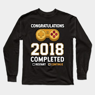 2018 Completed Video Game Funny T-shirt Long Sleeve T-Shirt